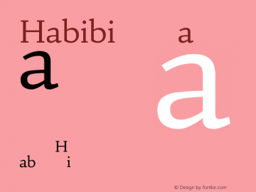 Habibi Regular Version 1.001 Font Sample