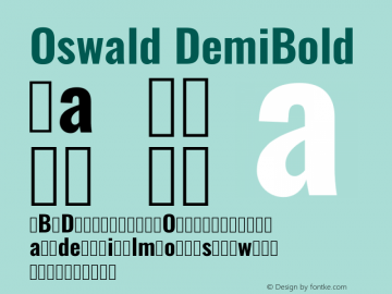 Oswald DemiBold 3.0; ttfautohint (v0.95) -l 8 -r 50 -G 200 -x 0 -w 