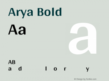 Arya Bold Version 1.001图片样张