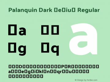 Palanquin Dark Medium Regular Version 1.000图片样张