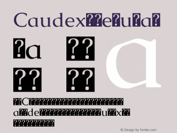 Caudex Regular Version 1.01图片样张