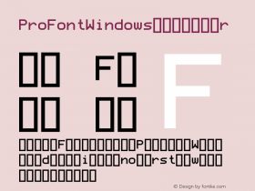 ProFontWindows Regular ProFontWindows 2.3 Font Sample