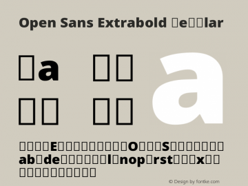 Open Sans Extrabold Regular Version 1.10图片样张