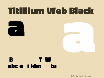 Titillium Web Black Version 1.001;PS 35.000;hotconv 1.0.70;makeotf.lib2.5.55311 Font Sample