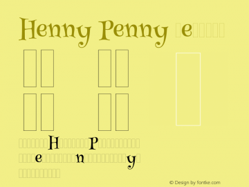 Henny Penny Regular Version 1.001图片样张