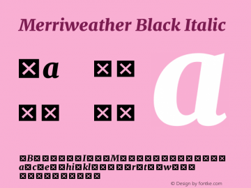 Merriweather Black Italic Version 1.584; ttfautohint (v1.5) -l 6 -r 36 -G 0 -x 10 -H 350 -D latn -f cyrl -w 