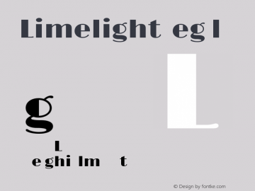 Limelight Regular Version 1.002 Font Sample