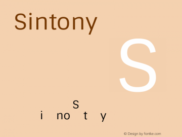 Sintony Regular Version 001.001 Font Sample