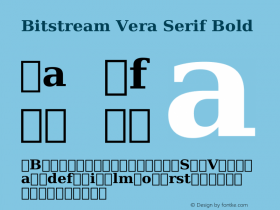 Bitstream Vera Serif Bold Release 1.10 Font Sample