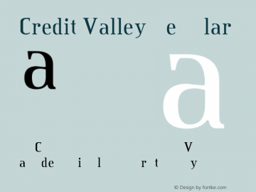 Credit Valley Regular Version 2.000 2004 Font Sample