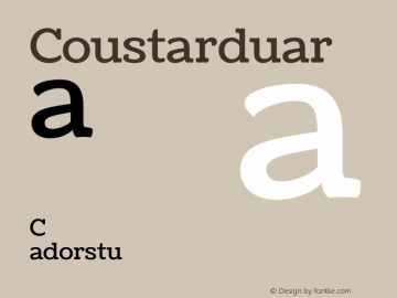 Coustard Regular Version 1.000图片样张