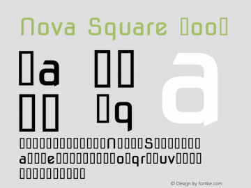 Nova Square Book Version 2.000 Font Sample