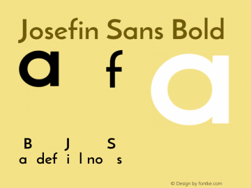 Josefin Sans Bold Unknown Font Sample