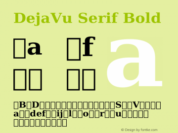 DejaVu Serif Bold Version 2.35 Font Sample