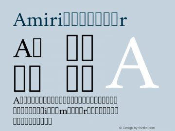 Amiri Regular Version 000.107 Font Sample