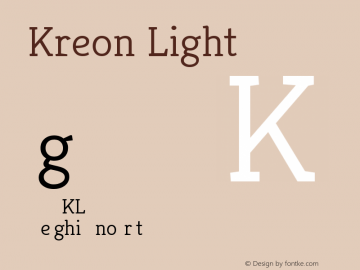 Kreon Light Version 1.001图片样张