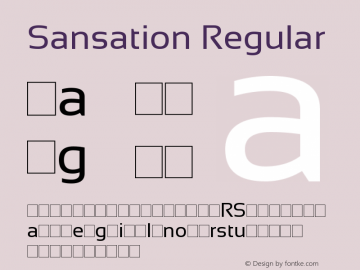Sansation Regular Version 1.301 Font Sample