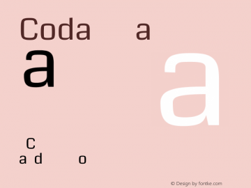 Coda Regular Version 2.000; ttfautohint (v0.8) -r 50 -G 200 -x图片样张