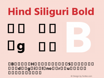 Hind Siliguri Bold Version 0.702;PS 1.0;hotconv 1.0.81;makeotf.lib2.5.63406图片样张