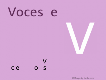 Voces Regular Version 1.003 Font Sample