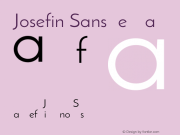 Josefin Sans Regular Unknown Font Sample