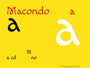 Macondo Regular Version 2.001 Font Sample