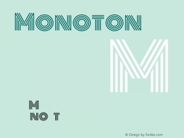 Monoton Regular Version 1.000 Font Sample