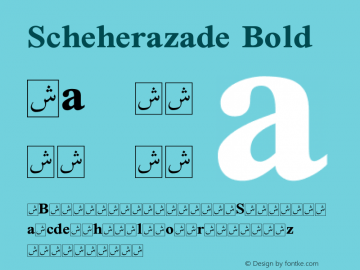 Scheherazade Bold Version 2.100 (build 932/914) Font Sample