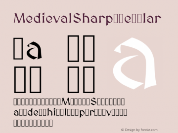 MedievalSharp Regular Version 1.0 Font Sample