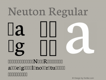 Neuton Regular Version 1.31 Font Sample