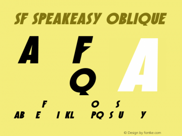 SF Speakeasy Oblique ver 1.0.1; 2000. Freeware for non-commercial use.图片样张