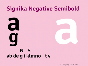 Signika Negative Semibold Version 1.001图片样张