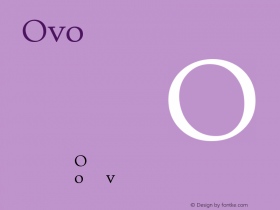 Ovo Regular Version 1.001 Font Sample