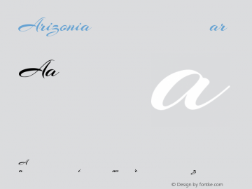 Arizonia Regular Version 1.003 Font Sample