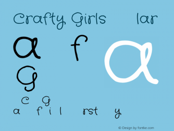 Crafty Girls Regular Version 1.000 Font Sample
