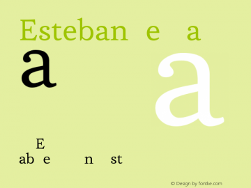 Esteban Regular Version 1.002 Font Sample