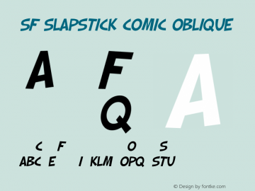 Sf Slapstick Comic Font Sf Slapstick Comic Oblique Font Sfslapstickcomic Oblique Font Sf Slapstick Comic Oblique Ver 1 0 00 Freeware For Non Commercial Use Font Ttf Font Cartoon Font Fontke Com