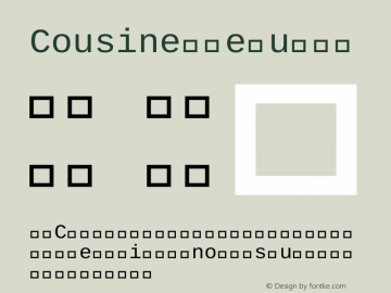 Cousine Regular Version 1.20图片样张