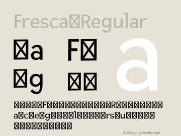 Fresca Regular Version 1.001图片样张