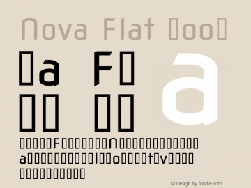 Nova Flat Book Version 2.000 Font Sample