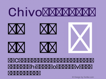 Chivo Regular Version 1.001 Font Sample