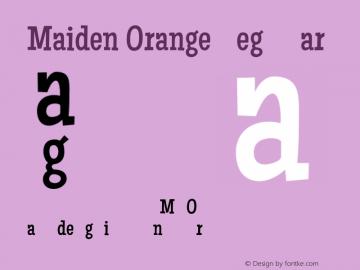 Maiden Orange Regular Version 1.000图片样张