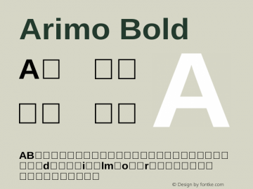 Arimo Bold Version 1.23图片样张