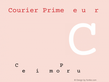 Courier Prime Regular Version 1.203 Font Sample