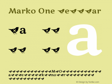 Marko One Regular Version 1.003图片样张
