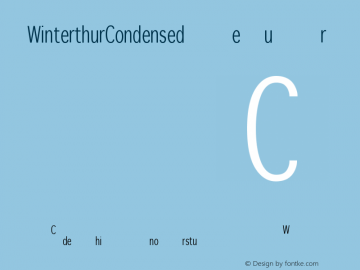 WinterthurCondensed Regular 1.0 2004-07-15图片样张