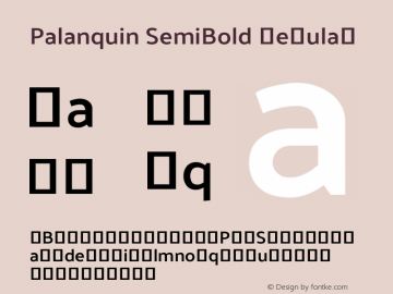 Palanquin SemiBold Regular Version 1.0.4 Font Sample