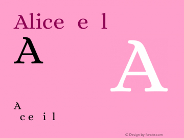 Alice Regular Version 1.010图片样张