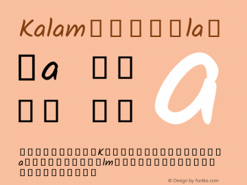 Kalam Regular Version 2.001;PS 1.0;hotconv 1.0.79;makeotf.lib2.5.61930; ttfautohint (v1.3) Font Sample