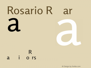 Rosario Regular Version 1.004 Font Sample